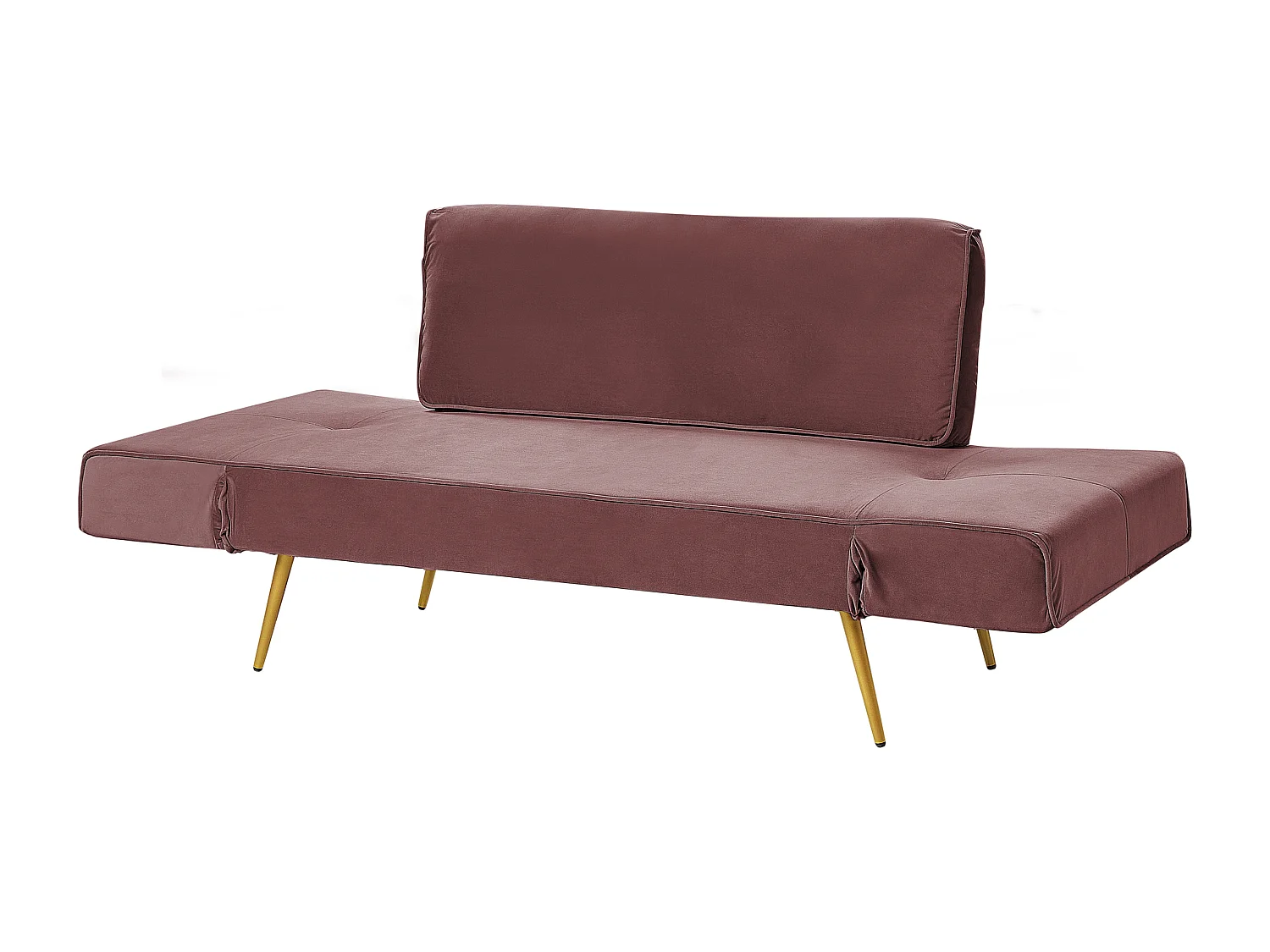 Schlafsofa SAARELA Samtstoff Rosa 2-Sitzer