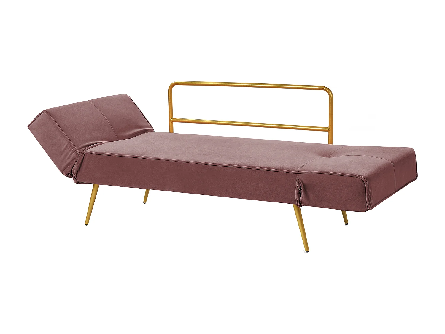 Schlafsofa SAARELA Samtstoff Rosa 2-Sitzer