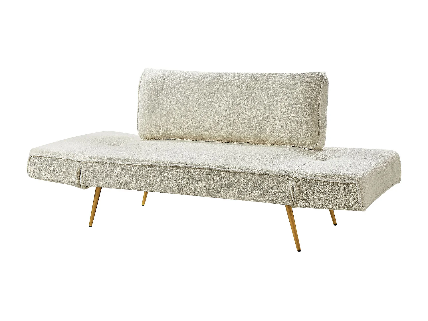 Slaapbank SAARELA Bouclé Gebroken wit 2-zitter