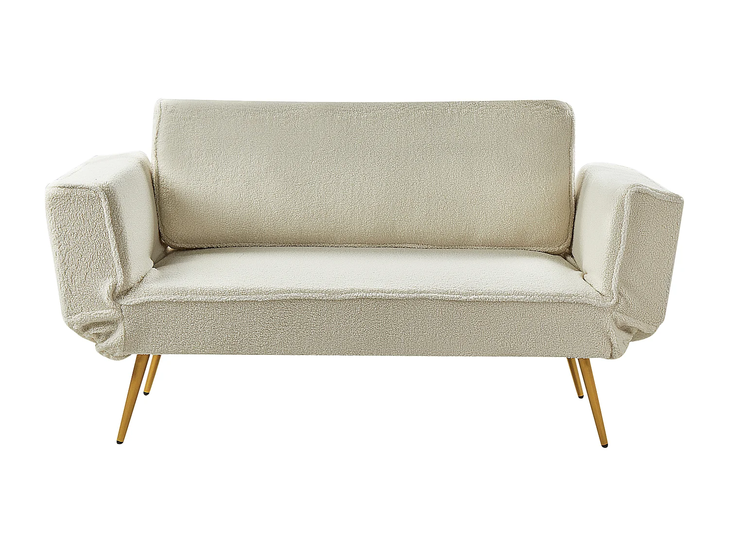 Canapé-lit 2 places SAARELA Bouclé Blanc cassé