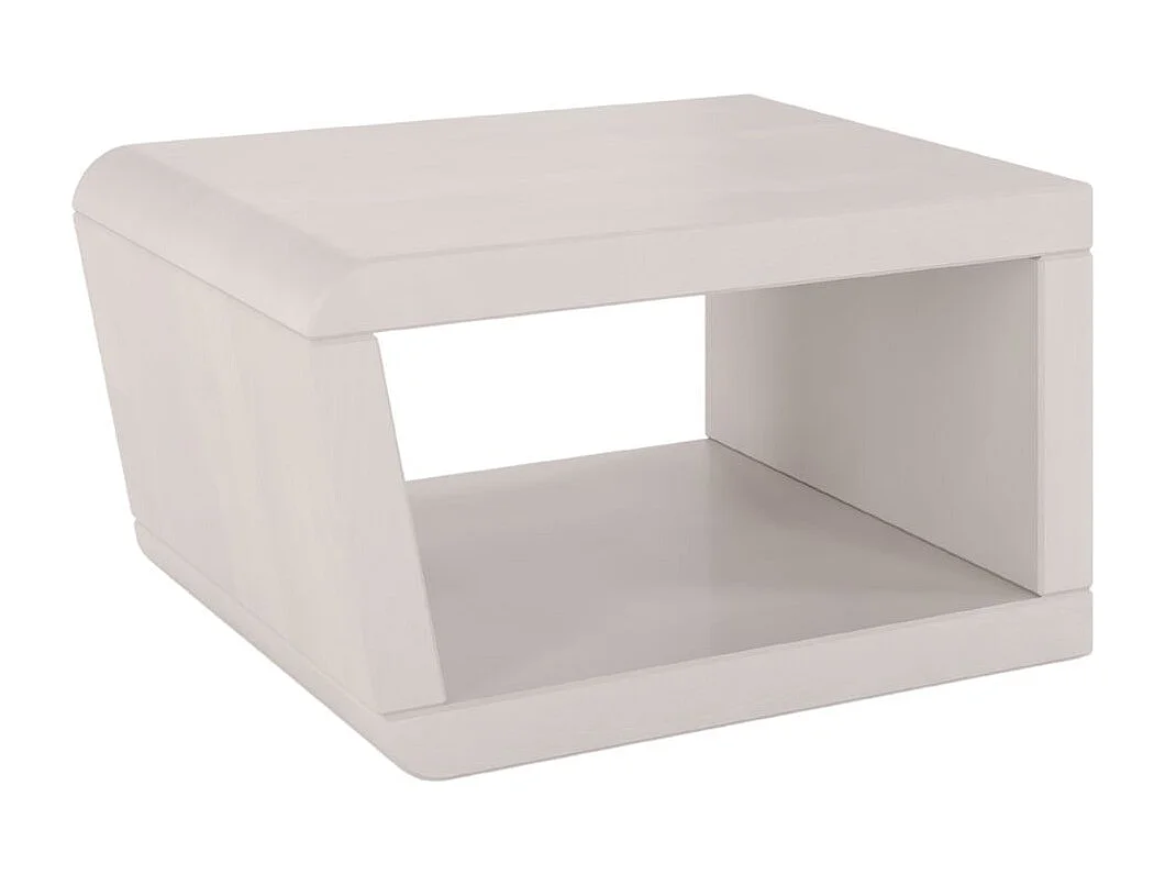 Modernes Nachttisch aus massivem Buchenholz Harald, weiß, mit geräumigem Regal