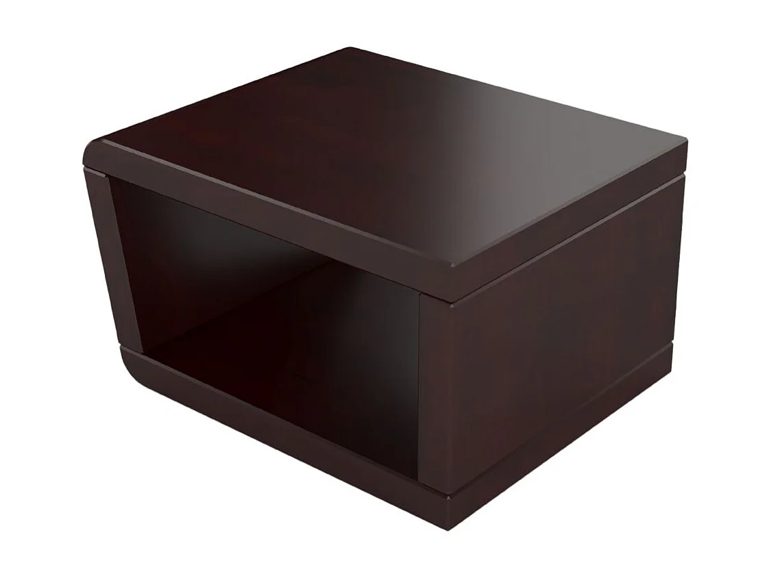 Table de nuit moderne en bois de hêtre massif sans tiroirs Harald / couleur palissandre