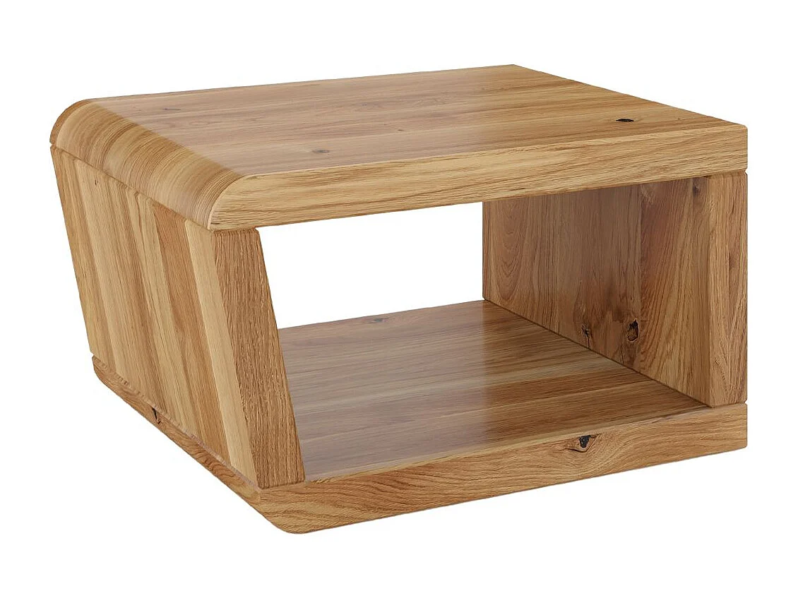 Modernes Eichen-Nachttisch Harald aus Massivholz mit Regal / Naturfarbe