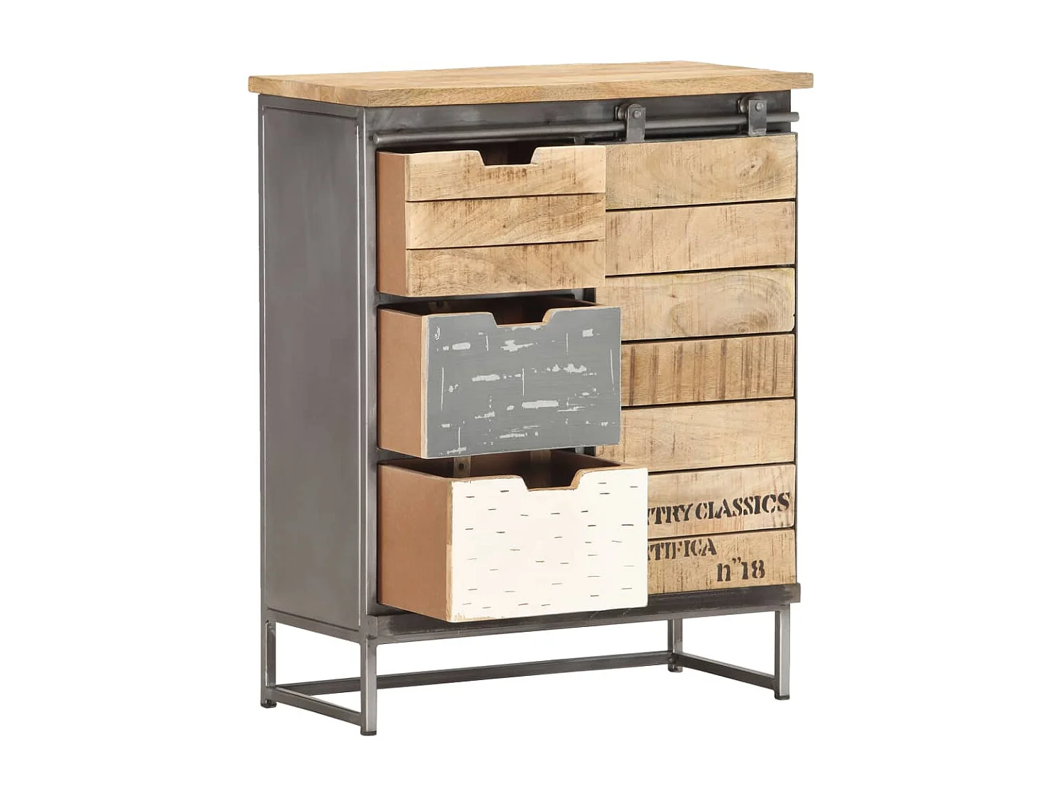 Buffet 60 x 30 x 70 cm Bois de manguier massif