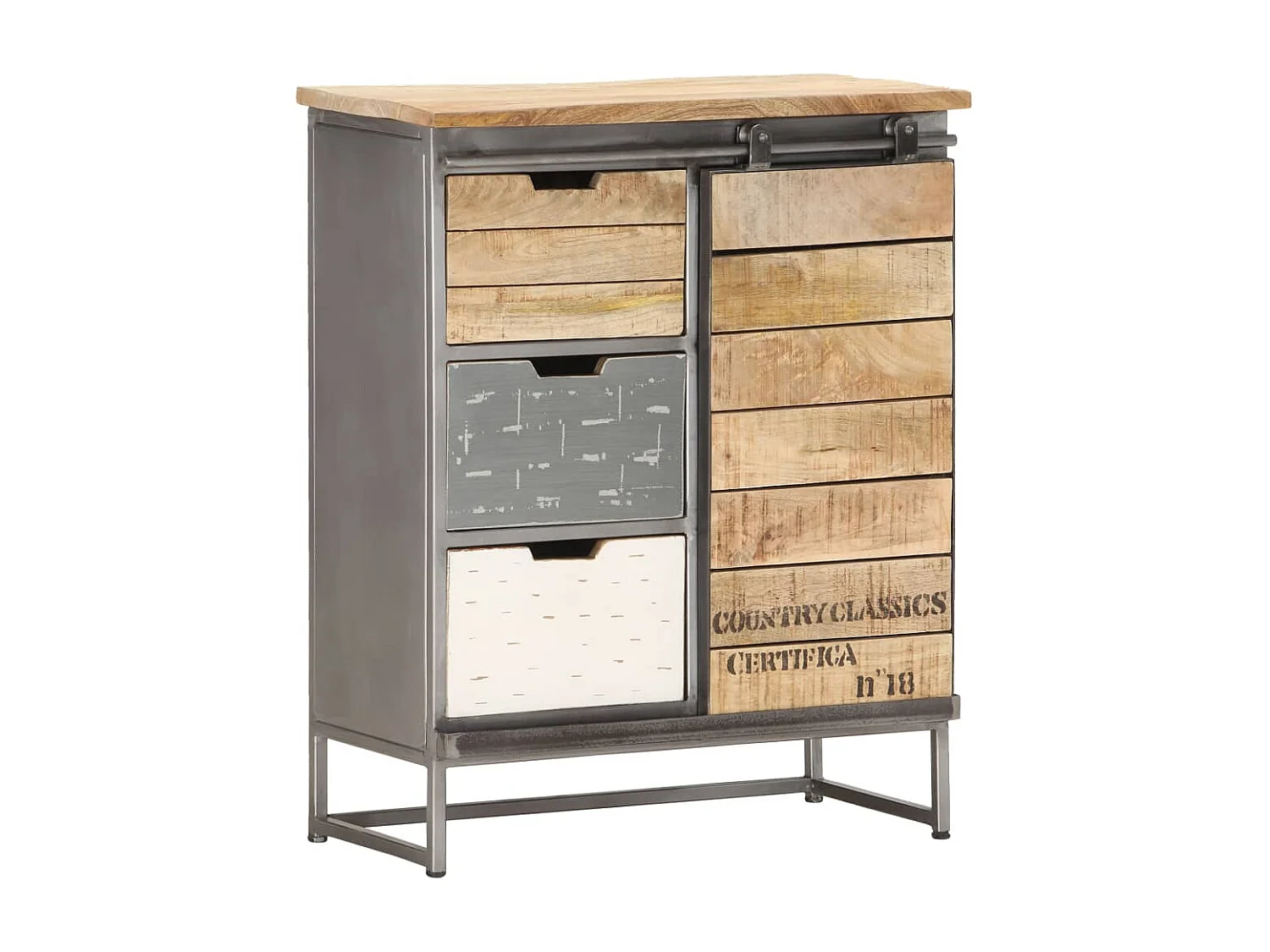 Buffet 60 x 30 x 70 cm Bois de manguier massif