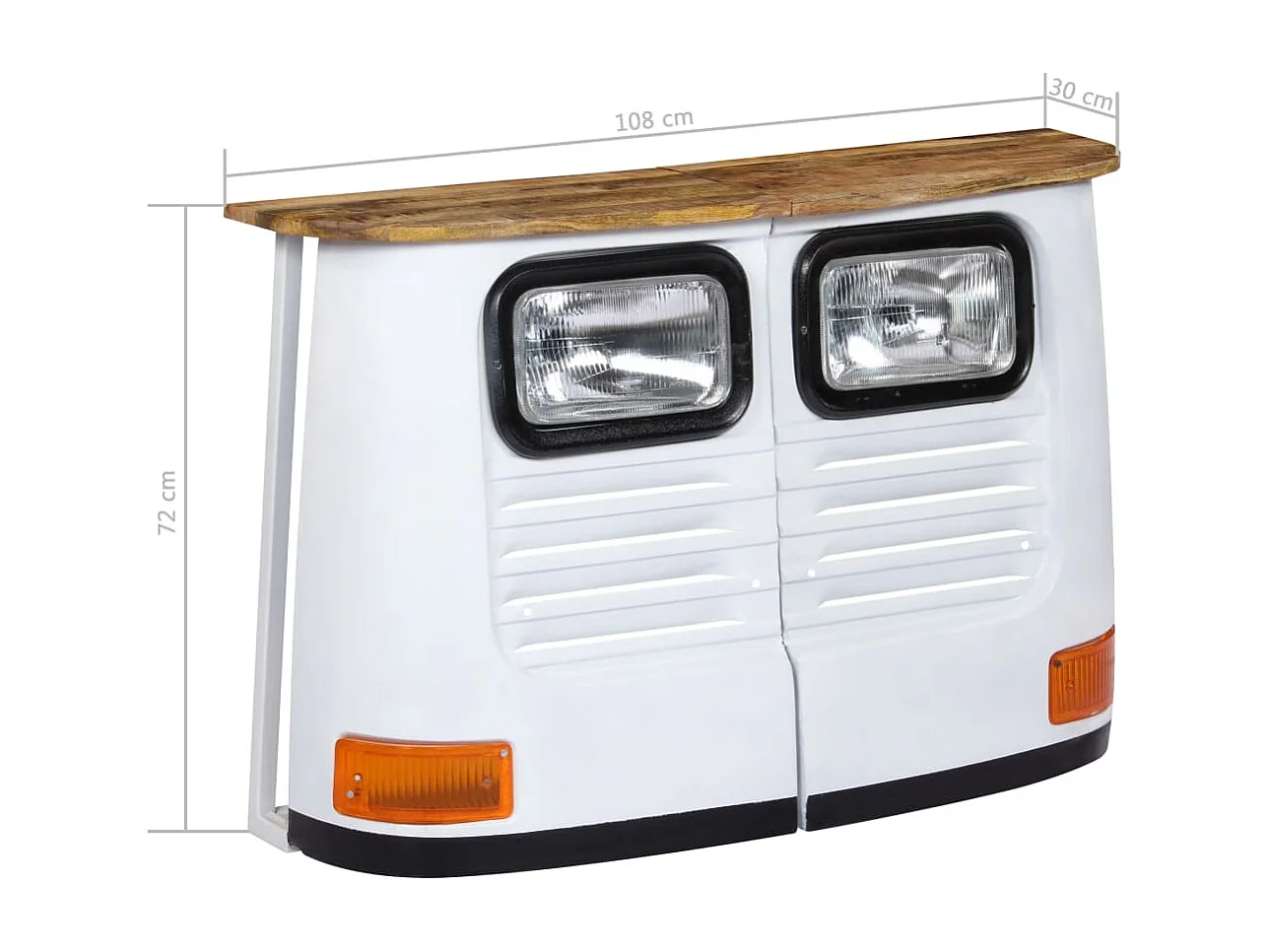 Aparador con forma de camión madera maciza de mango blanco