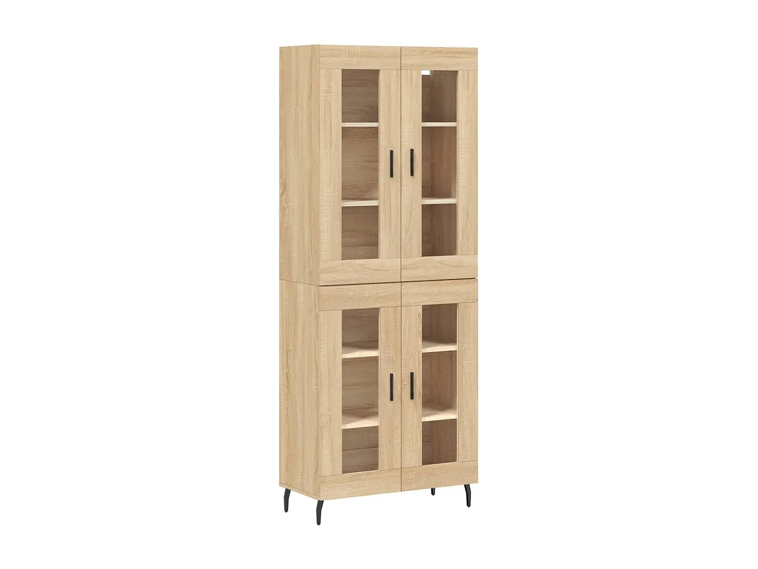 Hoge kast 69,5x34x180 cm bewerkt hout sonoma eikenkleurig