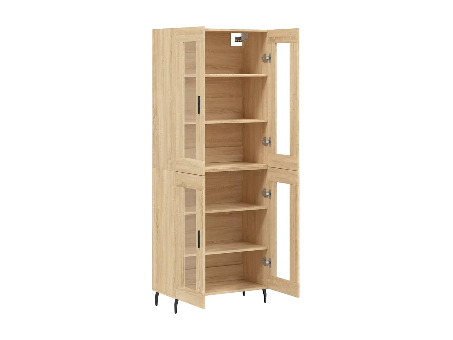 Hoge kast 69,5x34x180 cm bewerkt hout sonoma eikenkleurig