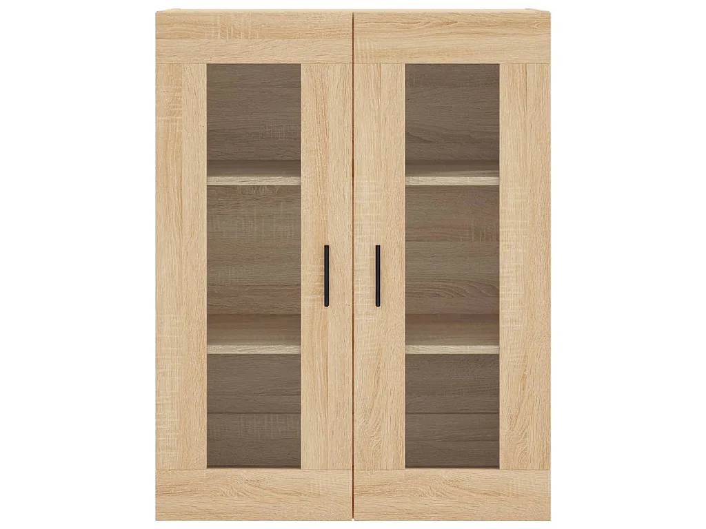 Aparador alto madera contrachapada color roble 69,5x34x180 cm