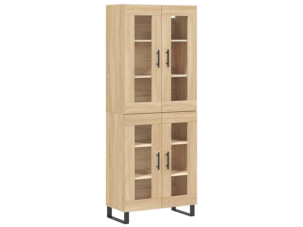Buffet haut Chêne sonoma 69,5x34x180 cm Bois d'ingénierie