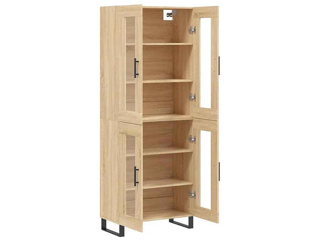 Buffet haut Chêne sonoma 69,5x34x180 cm Bois d'ingénierie