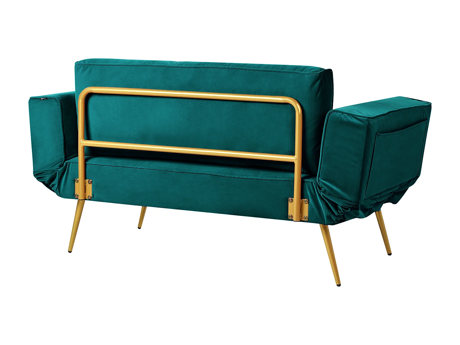 Sofá cama SAARELA Terciopelo Verde esmeralda 2 plazas