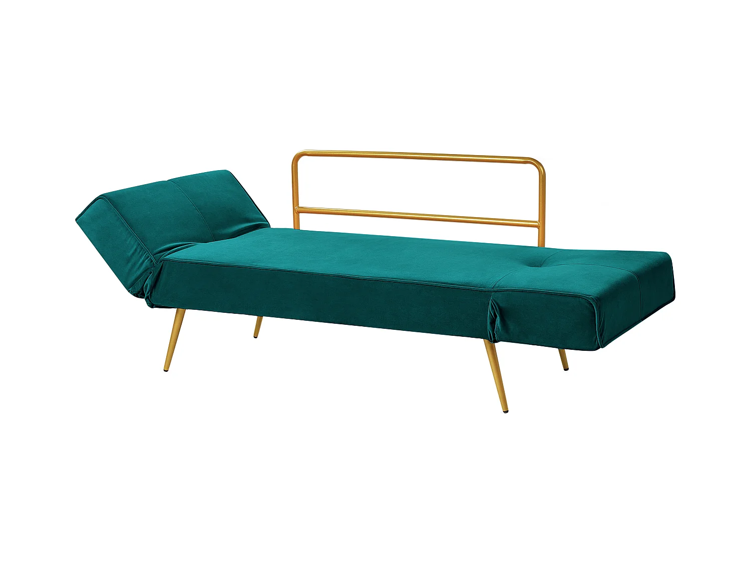 Divano letto SAARELA Velluto Verde smeraldo 2 posti