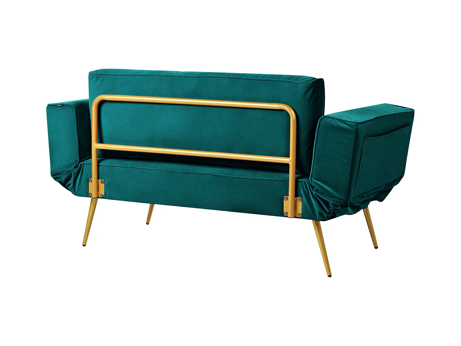Divano letto SAARELA Velluto Verde smeraldo 2 posti