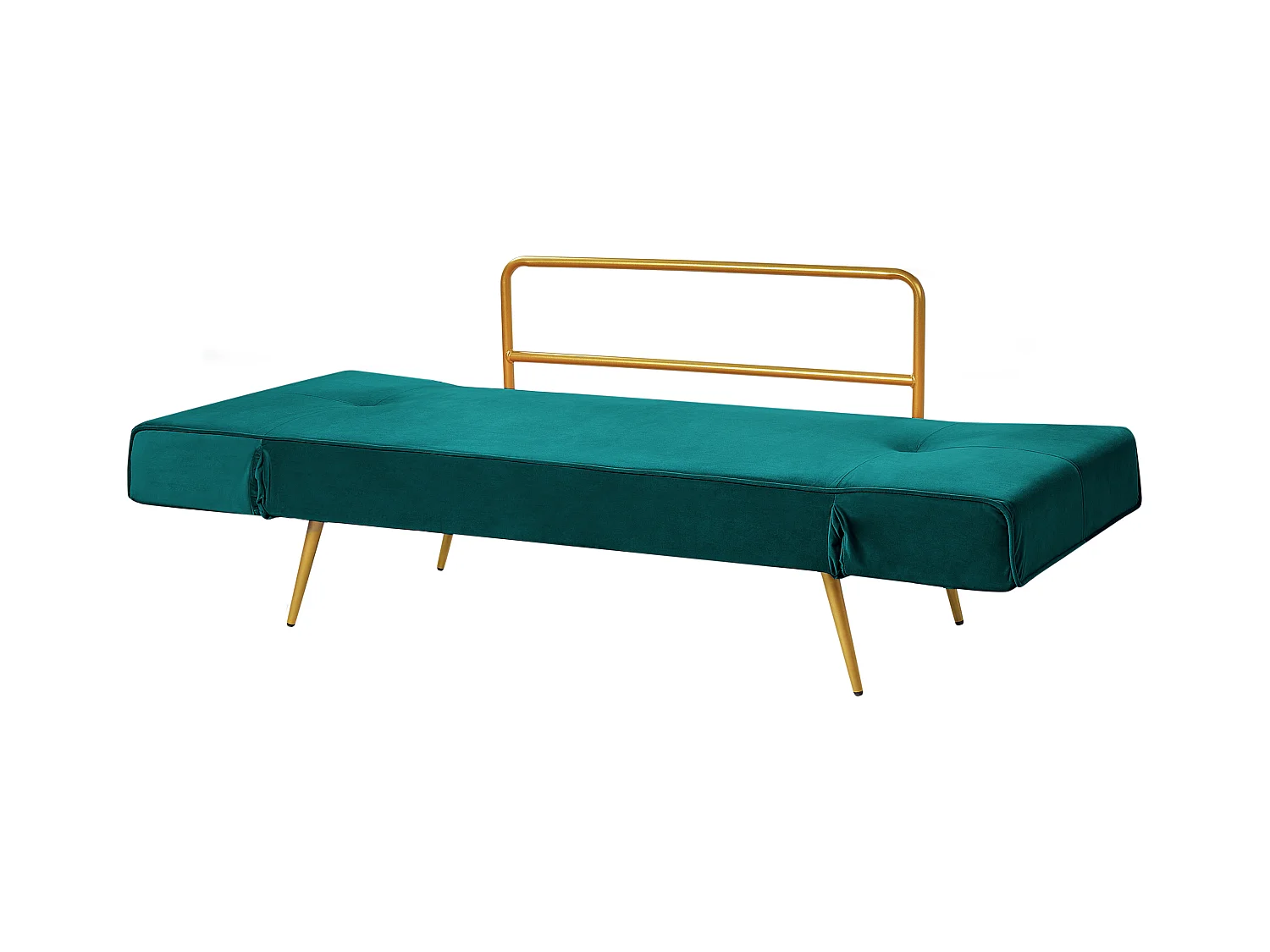 Divano letto SAARELA Velluto Verde smeraldo 2 posti