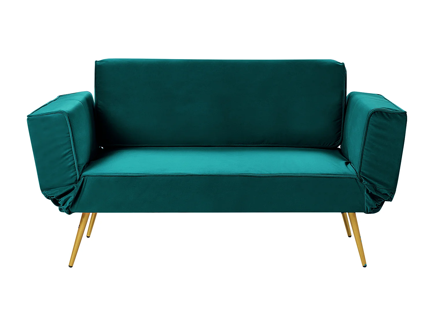 Sofá-cama SAARELA Veludo Verde esmeralda 2 lugares
