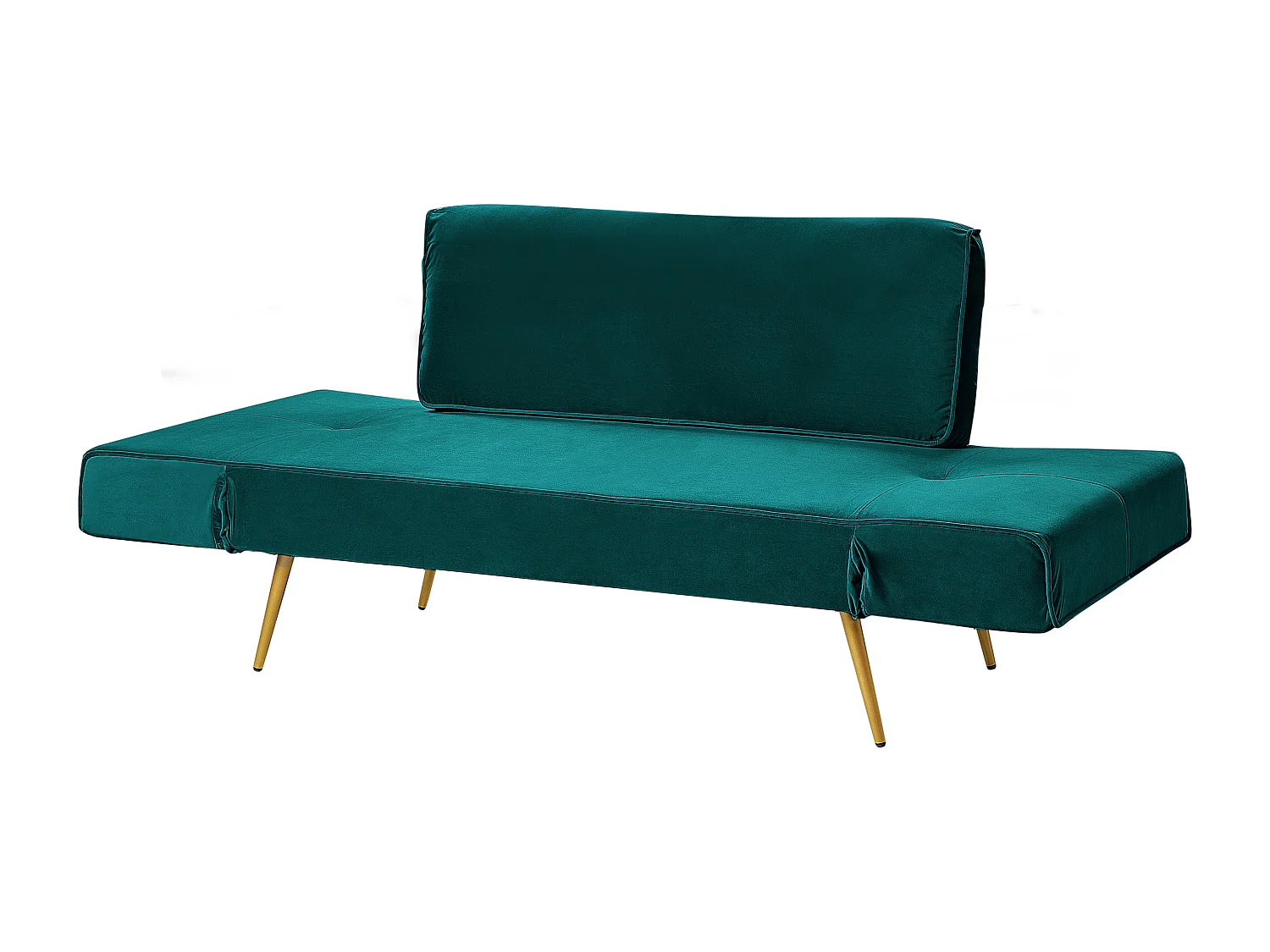 Sofá-cama SAARELA Veludo Verde esmeralda 2 lugares