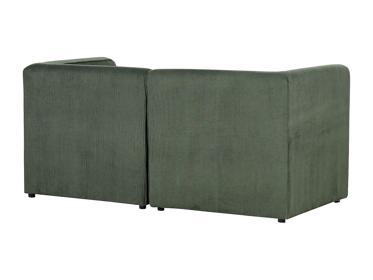Canapé modulable 2 places LEMVIG Velours côtelé Vert foncé