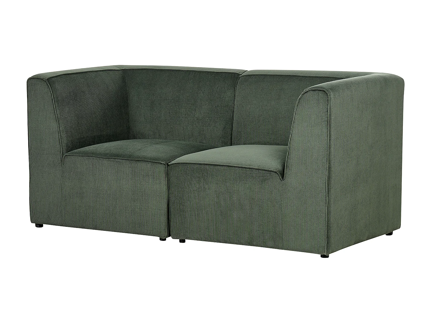 Canapé modulable LEMVIG Velours côtelé Vert foncé 2 places