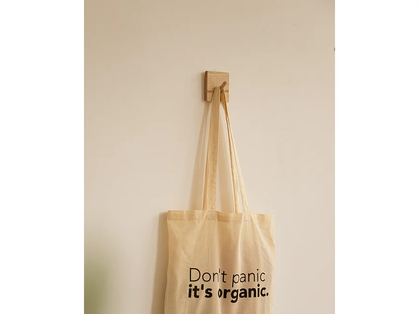 Appendiabiti da parete in legno massello in tono marrone chiaro. 6x8cm - KATE - DECOWOOD