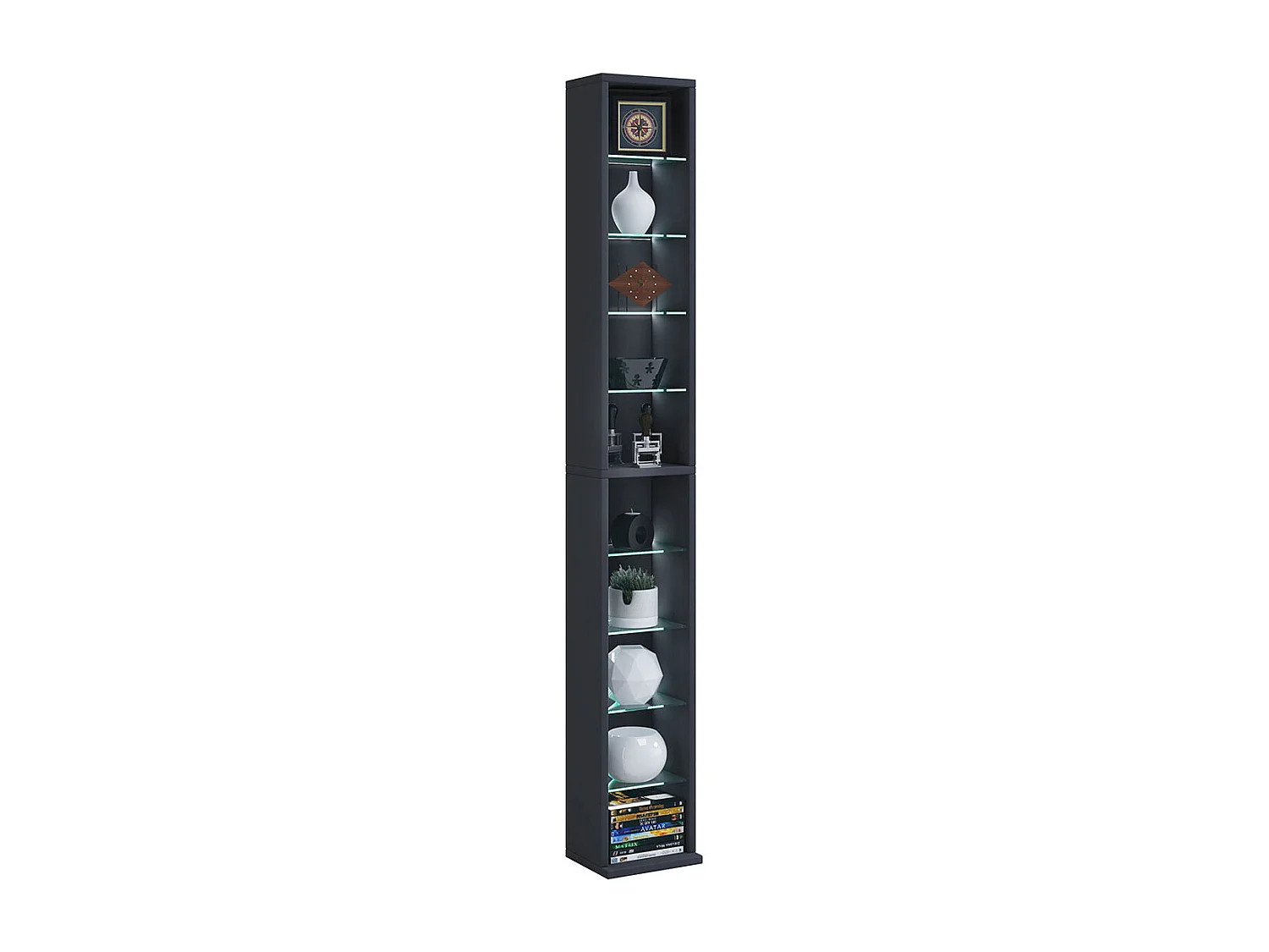 Supporto CD DVD in legno Scaffale decorativo Rasato