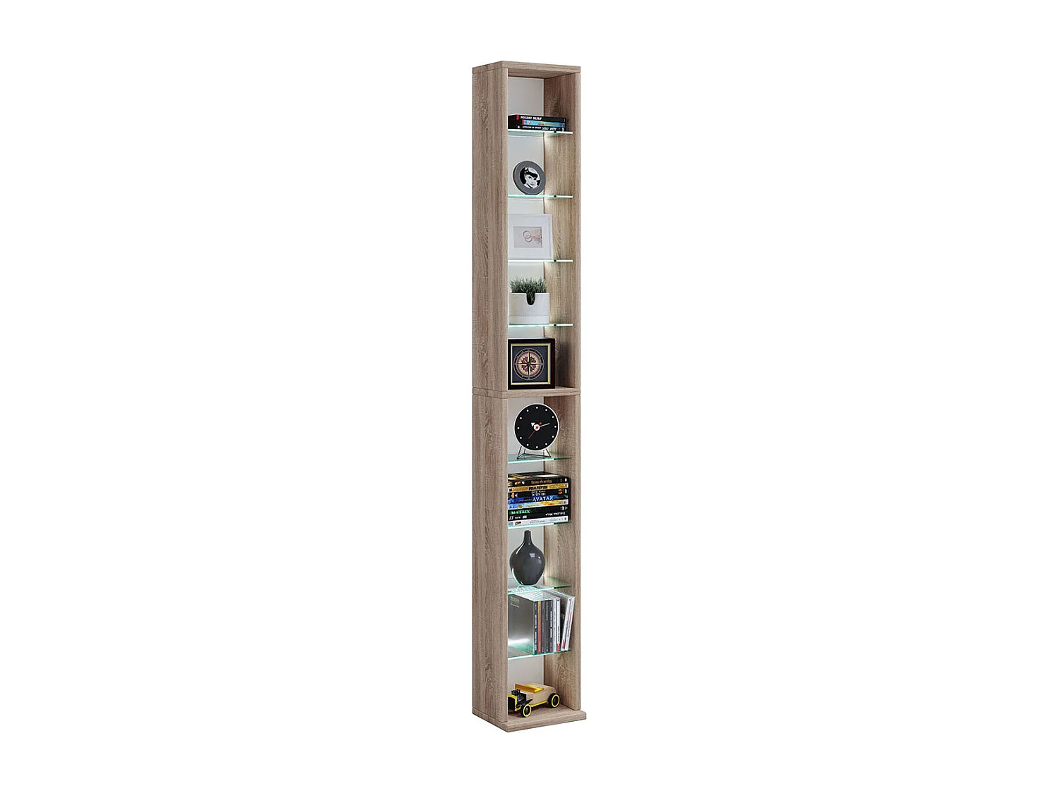 Supporto CD DVD in legno Scaffale decorativo Rasato