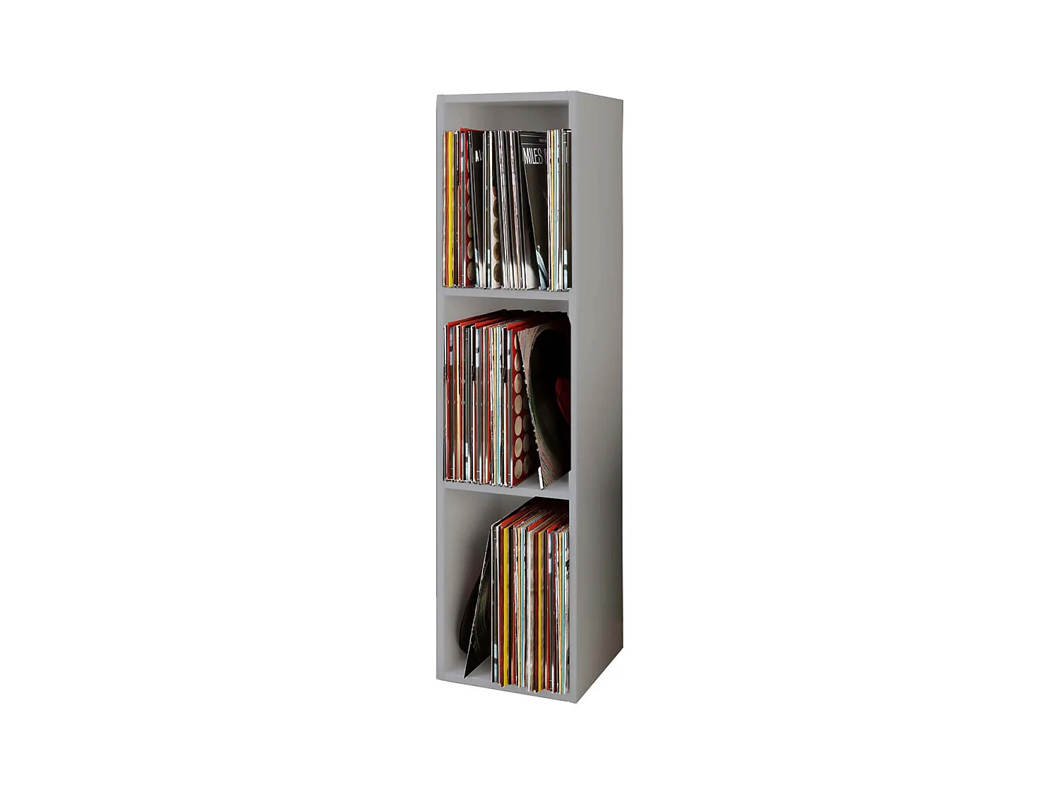 CD / DVD Media Shelf Platto Gray H. 107 x W. 34 x D. 30 cm