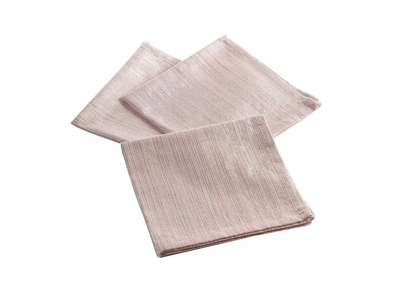 Lot de 3 Serviettes de Table "Elegancia" 40x40cm Rose