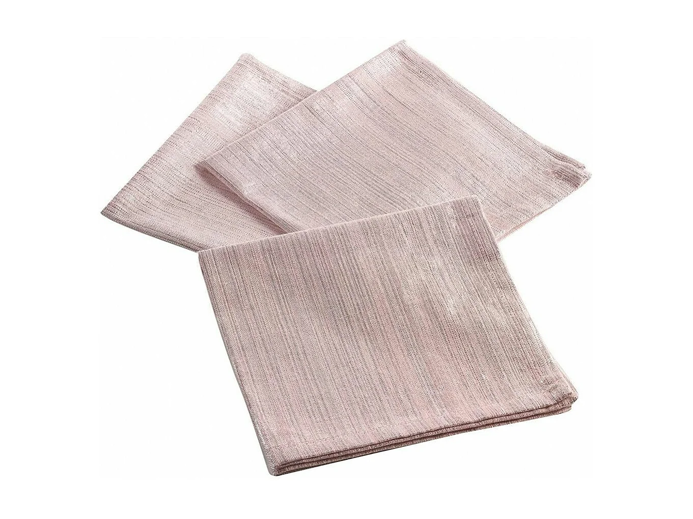 Lot de 3 Serviettes de Table "Elegancia" 40x40cm Rose