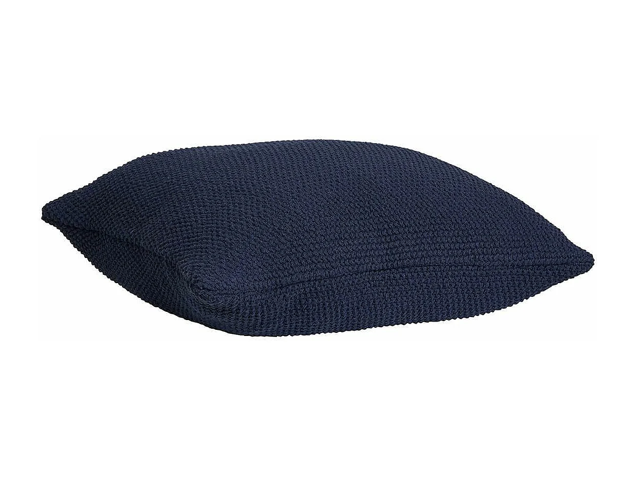 KAPAS - Coussin Déco Carré 100% Coton Recyclé Bleu Marine