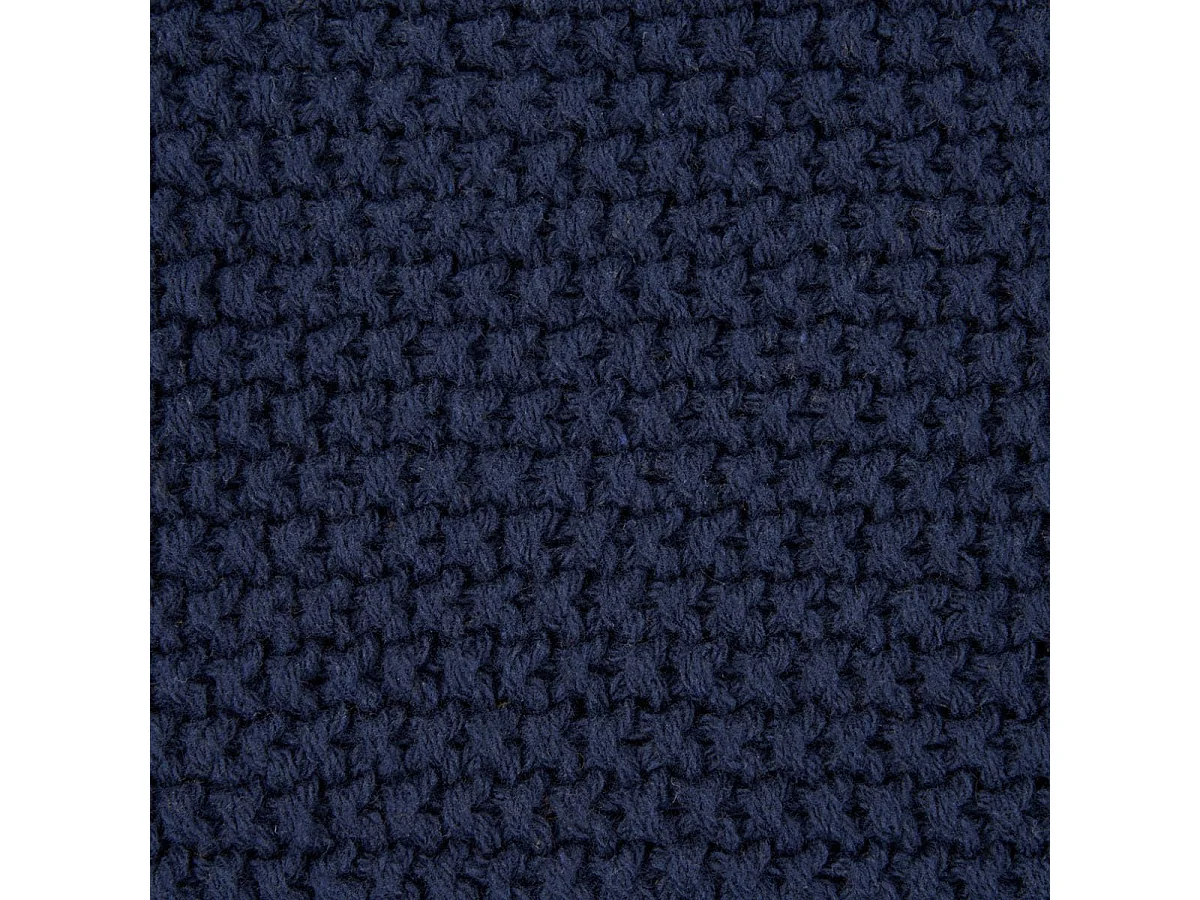 KAPAS - Coussin Déco Carré 100% Coton Recyclé Bleu Marine