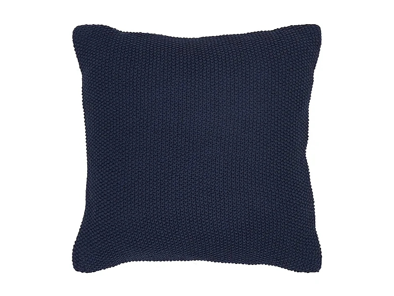 KAPAS - Coussin Déco Carré 100% Coton Recyclé Bleu Marine