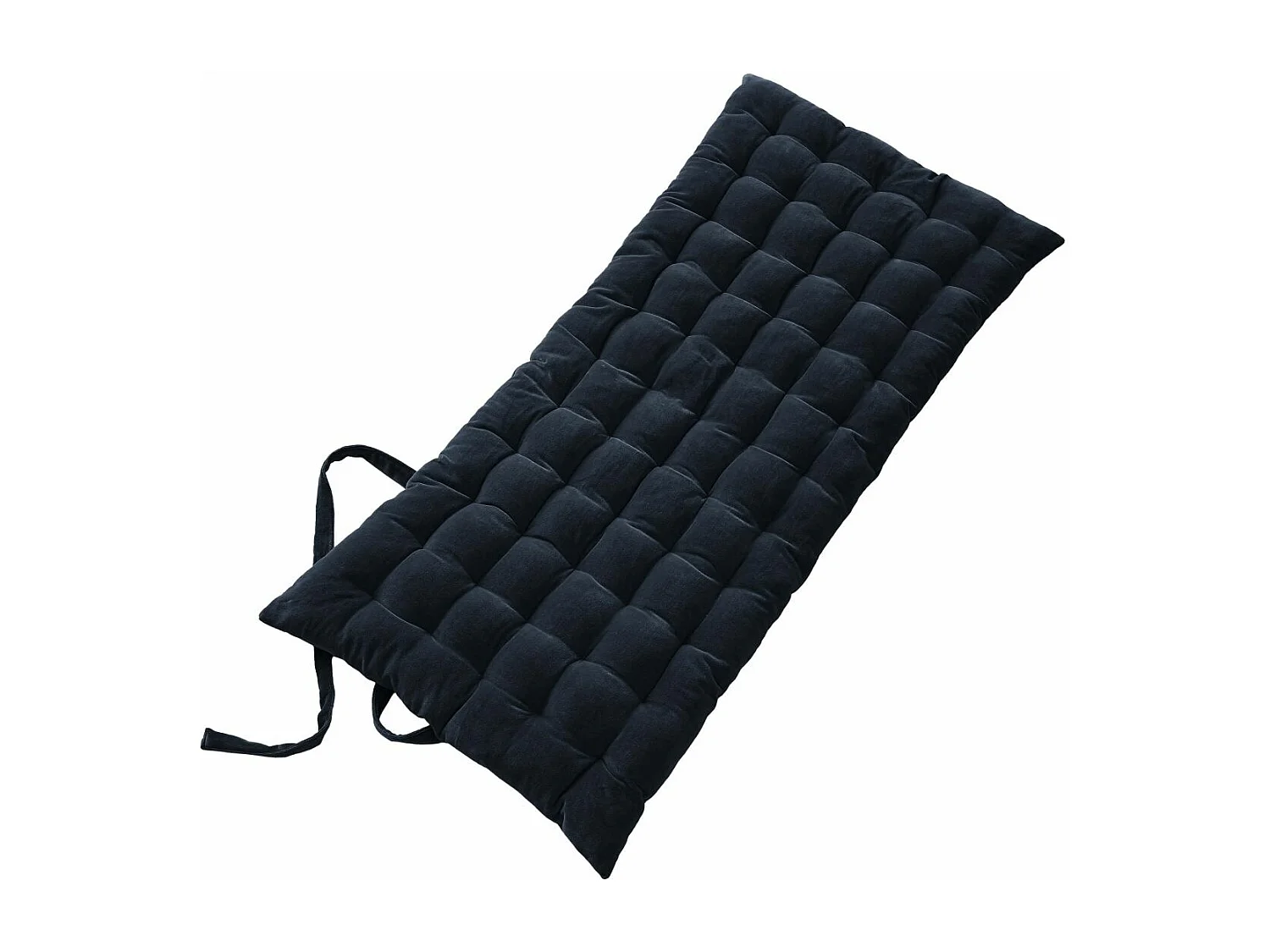HARRIS - Matelas de Sol 60x120cm Velours de Coton Capitonné Coloris Bleu nuit