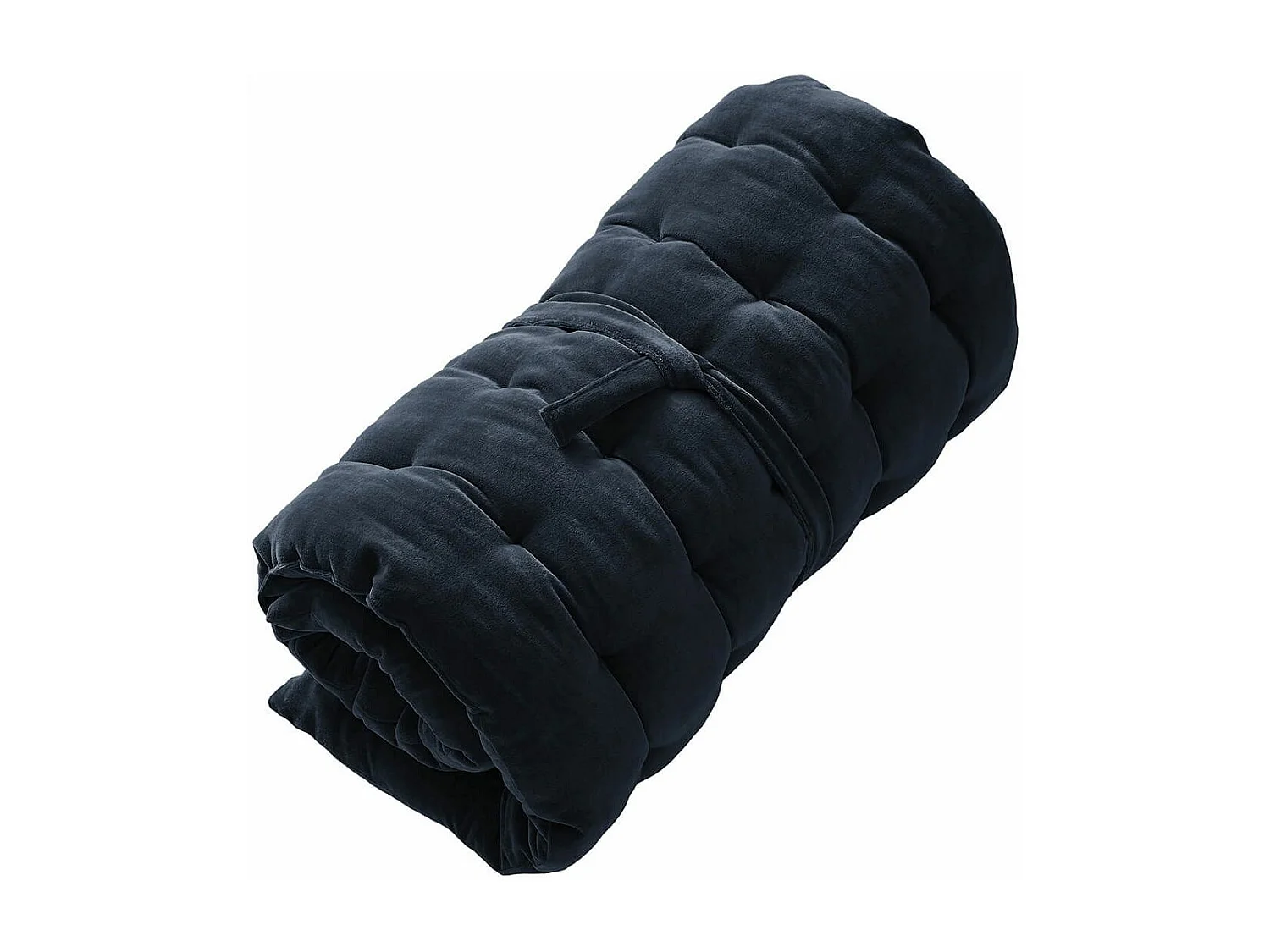 HARRIS - Matelas de Sol 60x120cm Velours de Coton Capitonné Coloris Bleu nuit