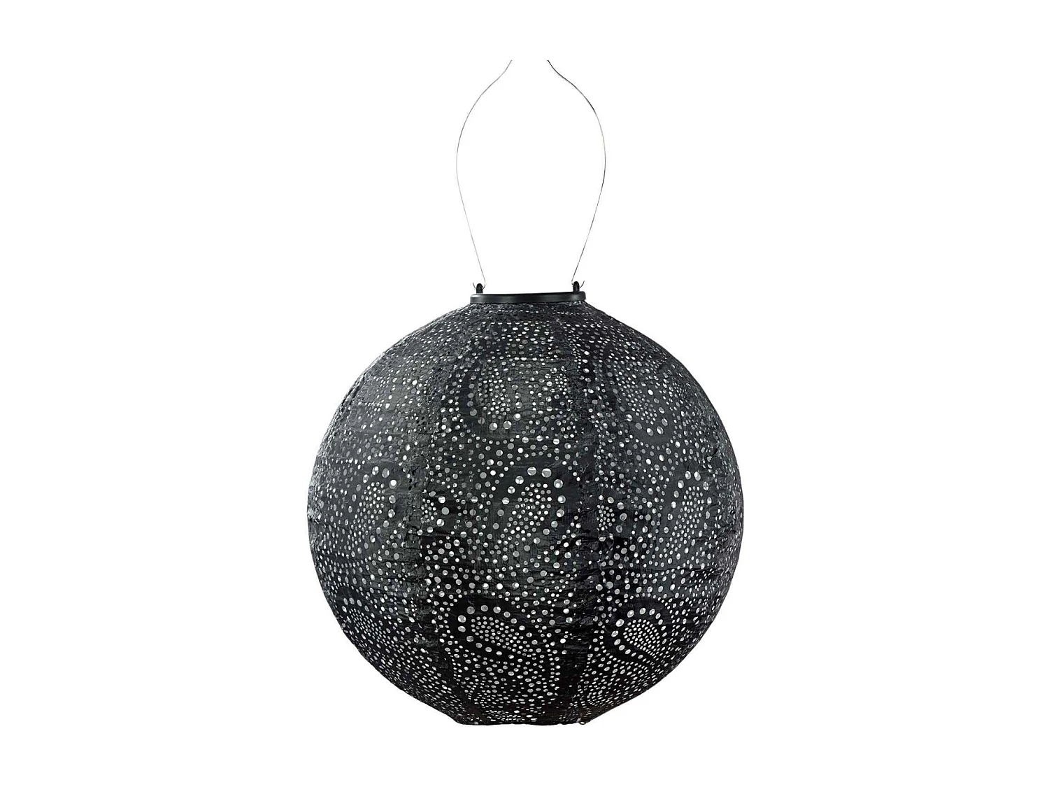 Lanterne solaire Round 30 cm Paisley - Gris foncé