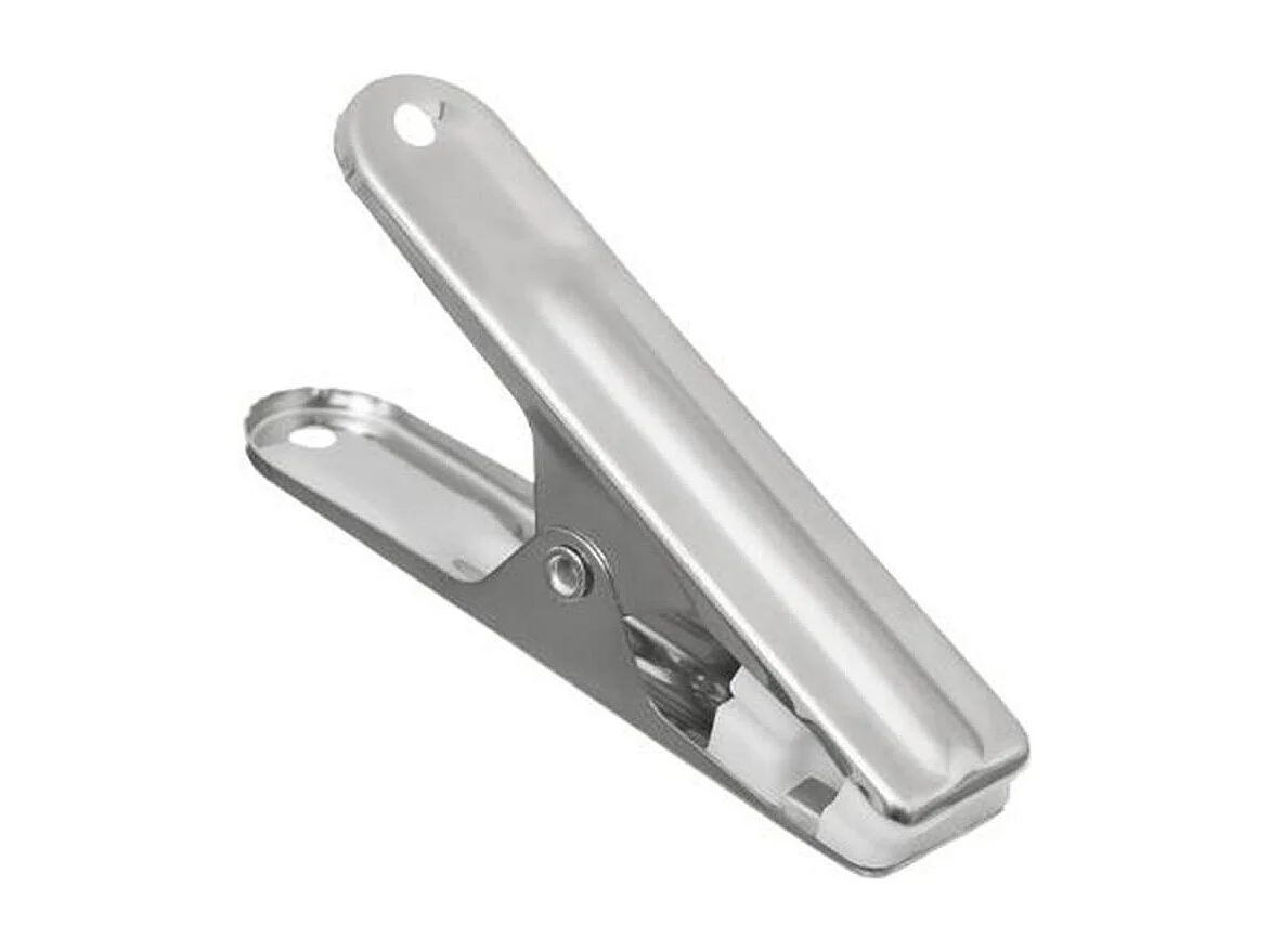 Lot de 16 Pinces à Linge "Inox" 6cm Gris