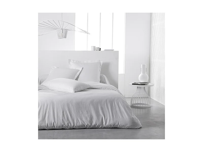 Feuille de comptoir 100% coton qualité 144 fils, en couleurs unies. Blanc 240x270cm