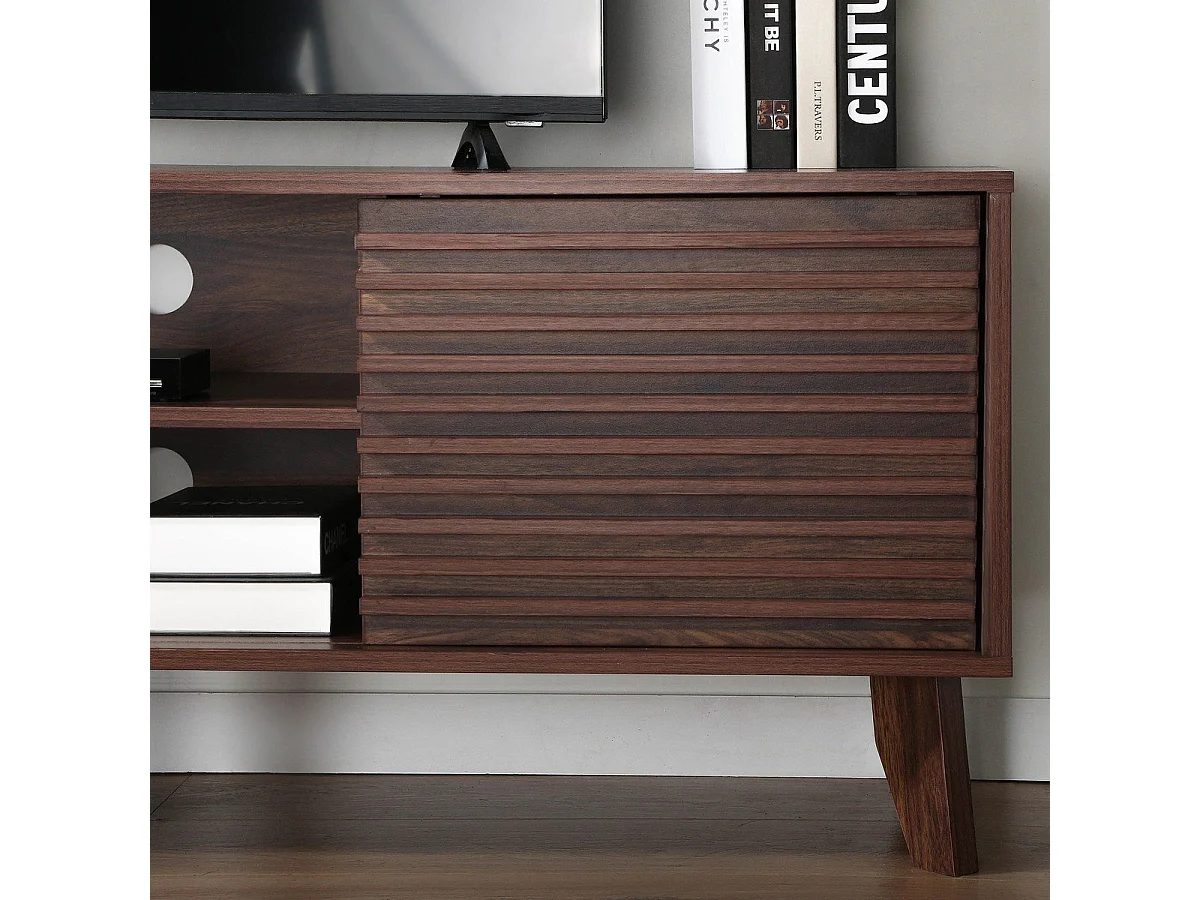 TV-meubel met laminaathout-effect fronten L135 cm - FRIBOURG