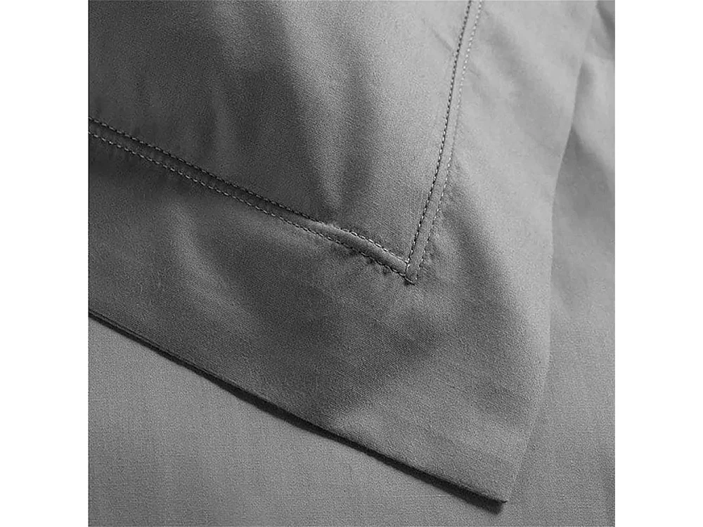 Taie de traversin taie d'oreiller 50 x 70 cm en coton , 100% percale coloris Anthracite