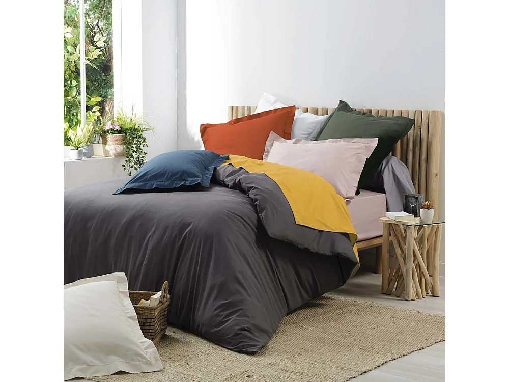 Taie de traversin taie d'oreiller 50 x 70 cm en coton, 100% percale coloris rouge