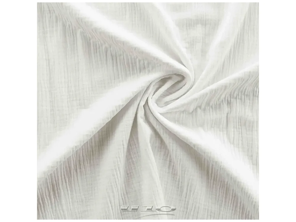 Parure de lit Housse de couette 2 personne + 2 taies d'oreiller en gaze de coton 240 x 220 cm coloris blanc