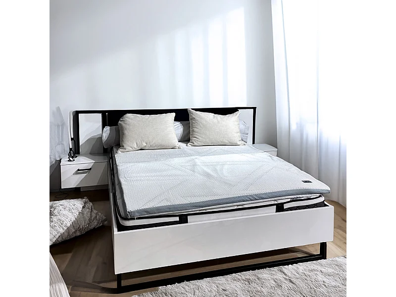 Surmatelas 140 x 190 cm mousse mémoire de forme et gel AirFeel™ – LUNA
