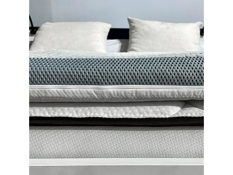 Surmatelas 140 x 190 cm mousse mémoire de forme et gel AirFeel™ – LUNA