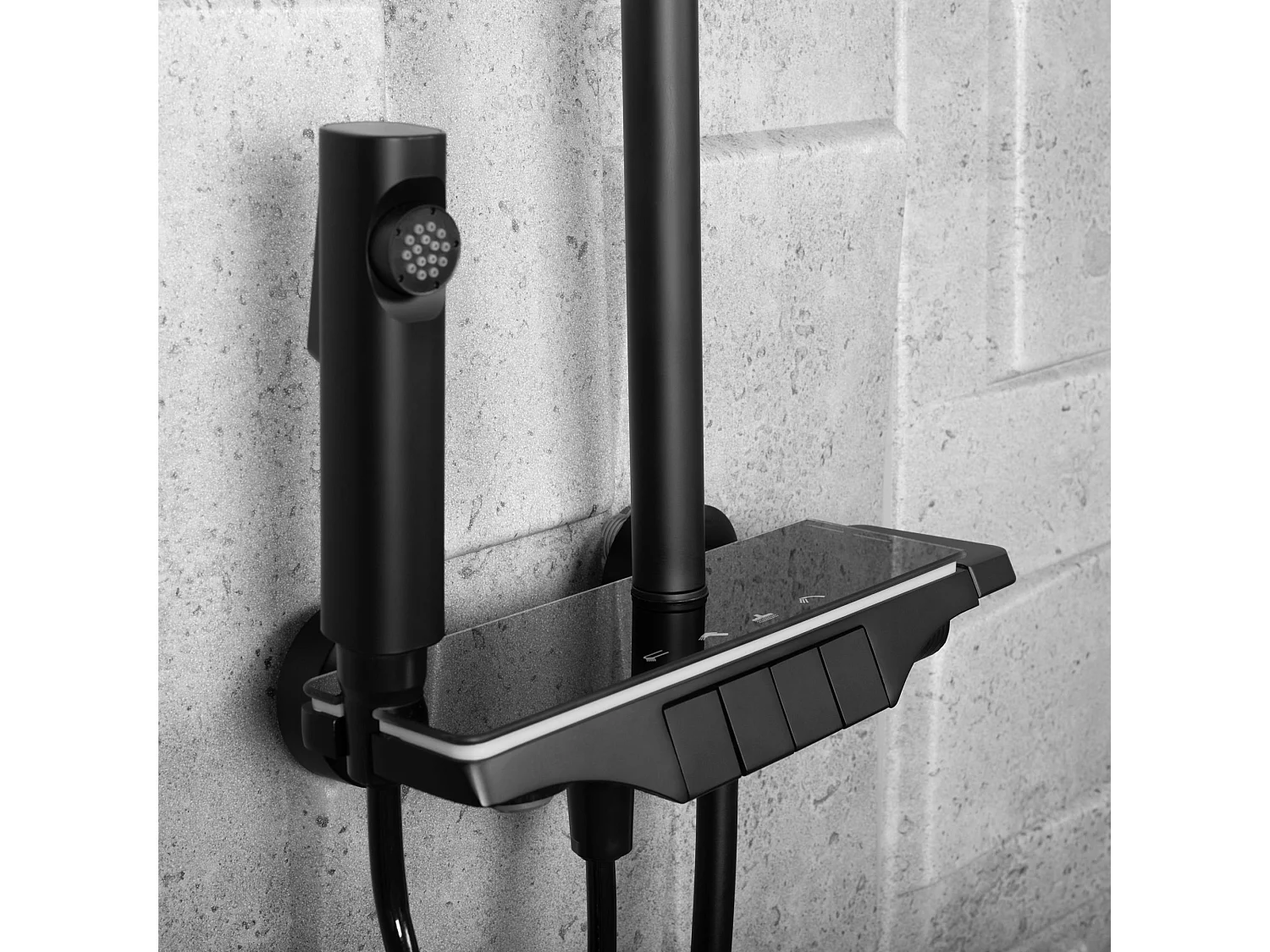 Kit De Douche Rea Savio Led Black