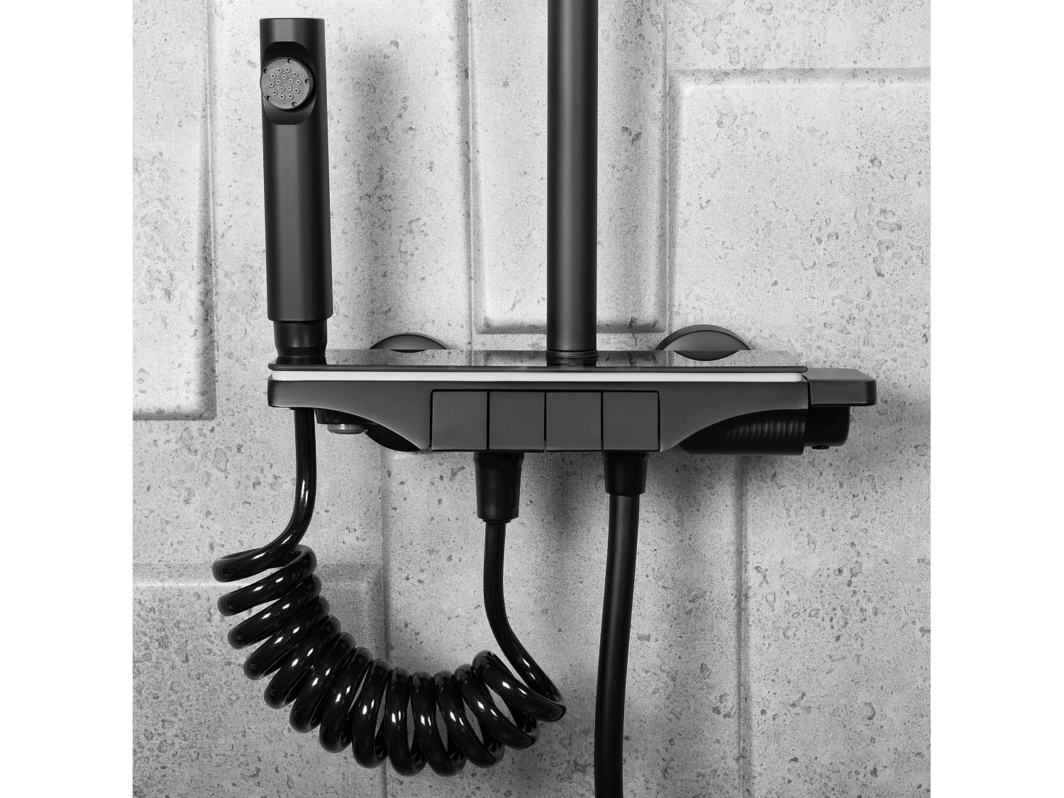 Kit De Douche Rea Savio Led Black