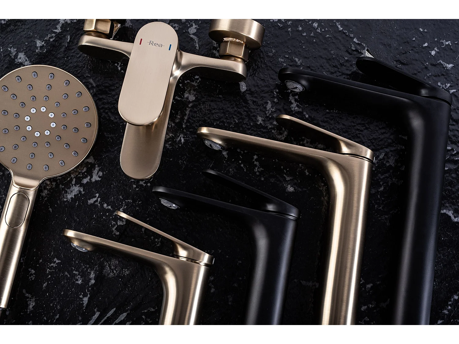 Duschgarnitur Rea Marco Brush Gold