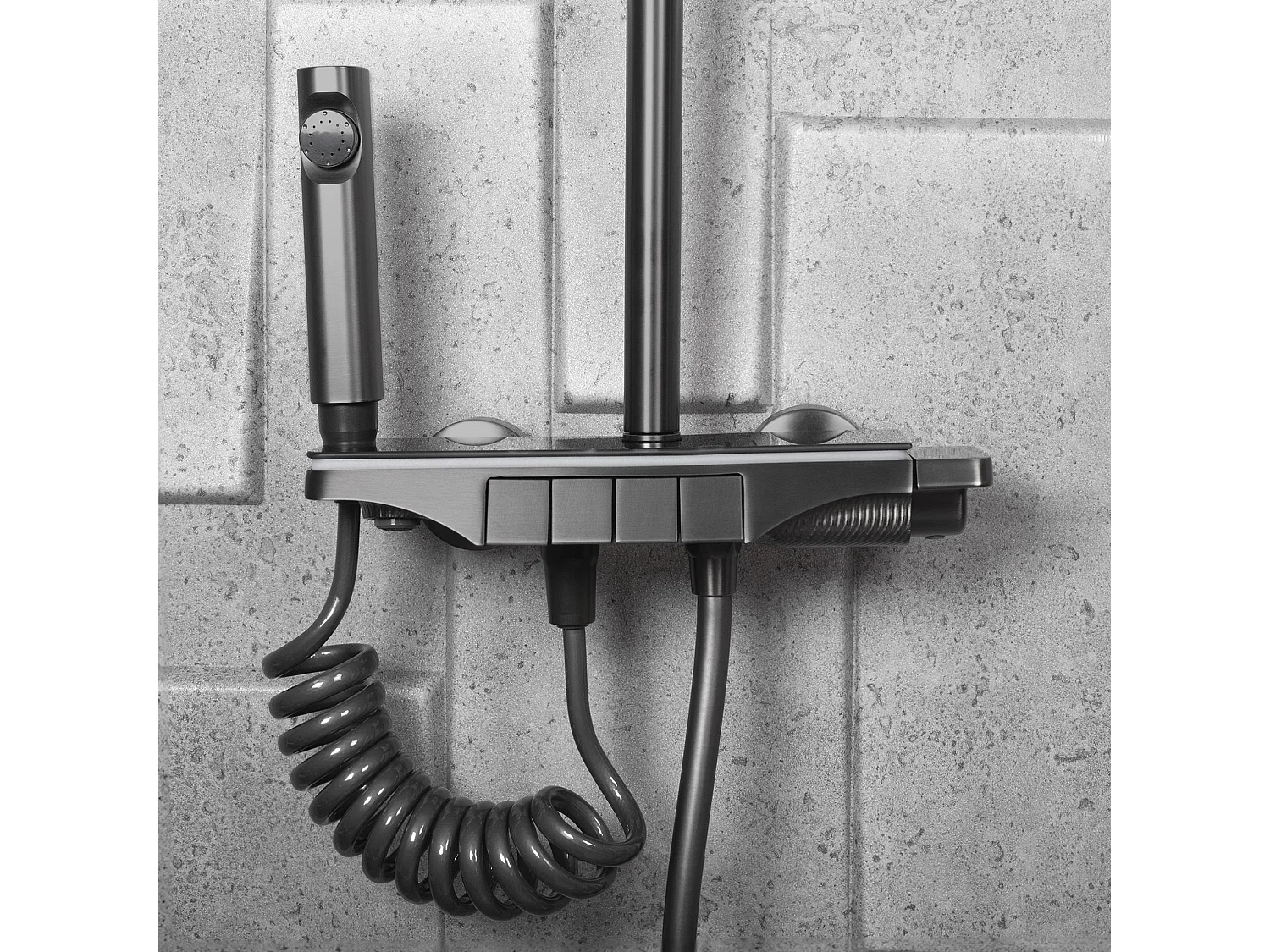 Kit De Douche Rea Savio Led Titanium