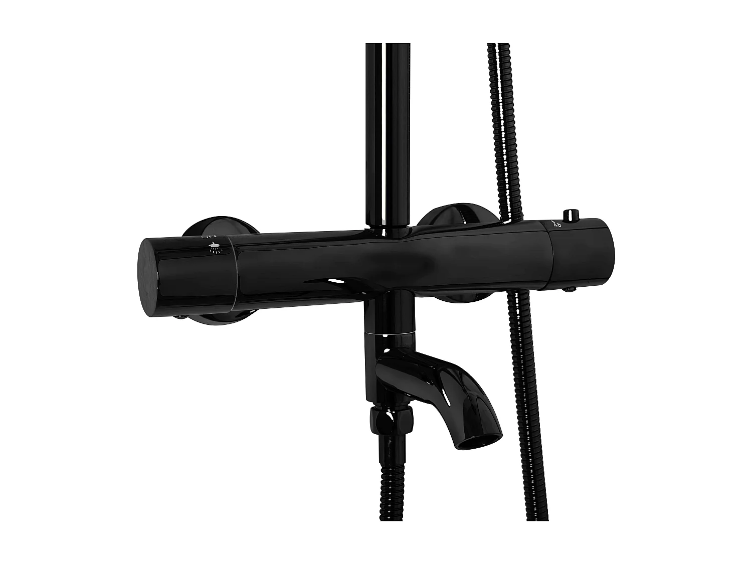 Set Doccia Con Termostato Rea Lungo Termostat Black