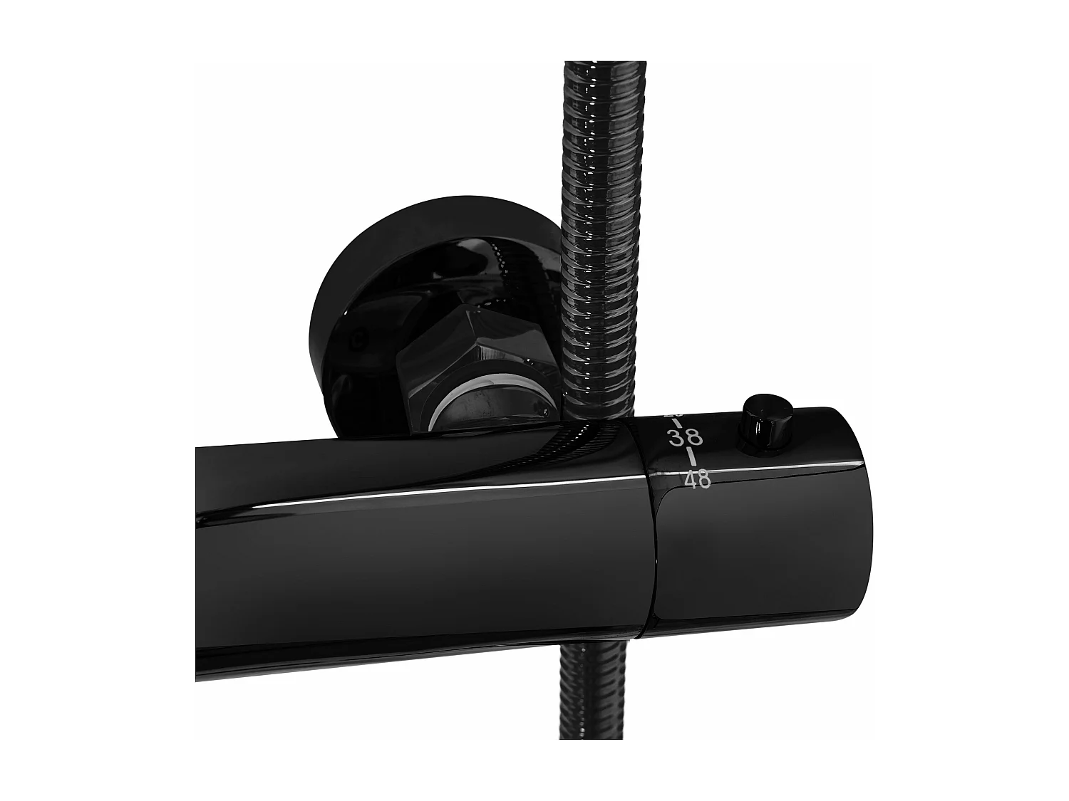 Set Doccia Con Termostato Rea Lungo Termostat Black