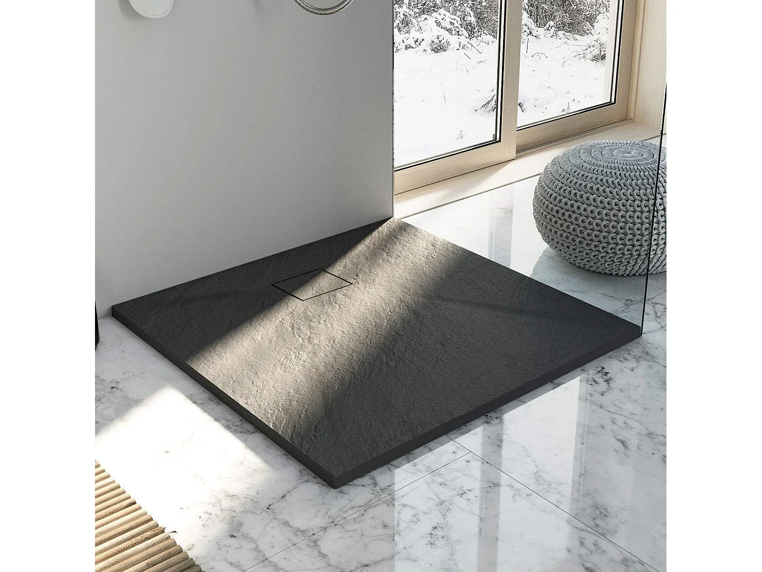 Plato De Ducha Rea Magnum 90X90 Black